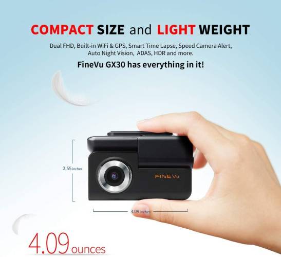 FineVu GX30 FullHD 2 Kameralı Wi-Fi+GPS+ADAS Plus Entegre Araç Kamerası - 4