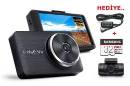 FineVu LX2000 FullHD 2 Kameralı IPS Full Dokunmatik Kod Ekranlı ADAS+GPS Dahil ARAÇ KAMERASI
